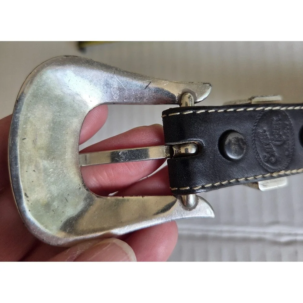 Silver Creek Classics Belt Leather Buffalo Nickel Western 53509 Mens Size 32